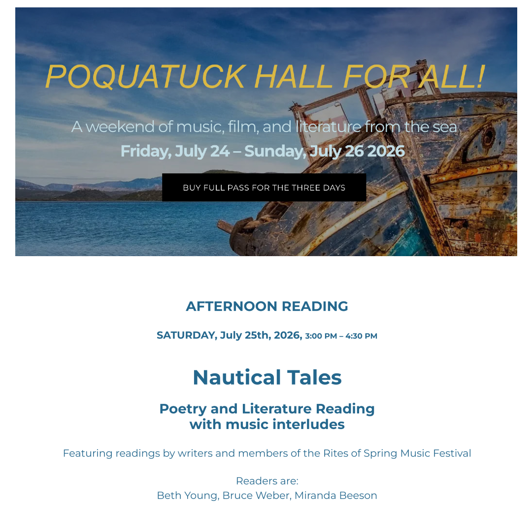 Nautical Tales - Poetry and Literature Reading with music interludes