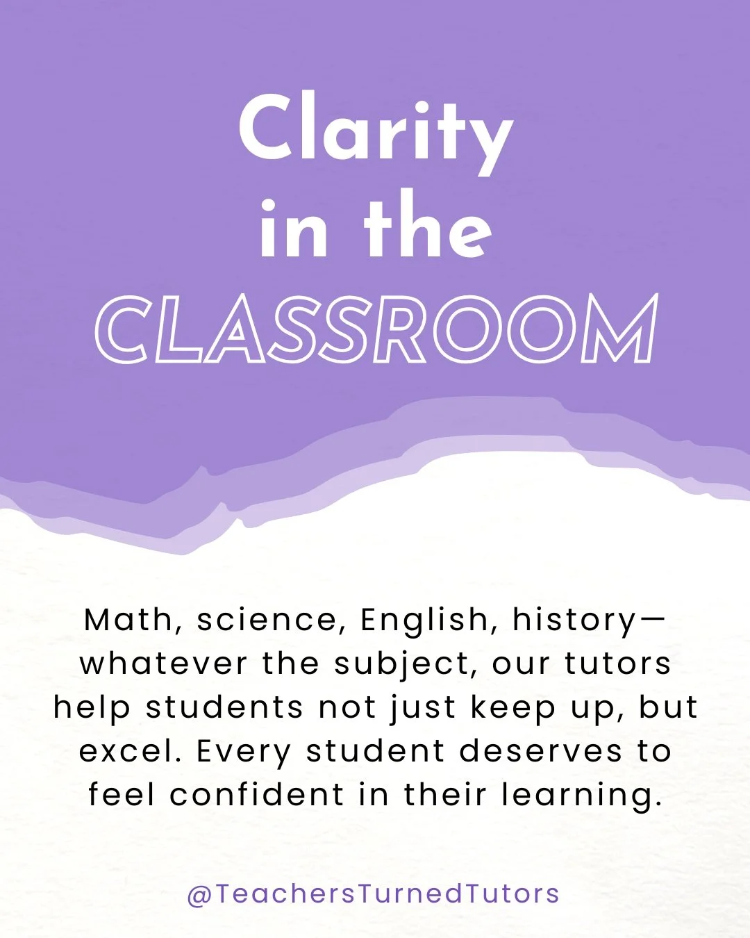 🔍 Clarity in the Classroom
Math, science, English, history&mdash;no matter the subject, school can get overwhelming when things stop making sense. That&rsquo;s where we step in. Our tutors are real teachers who break down tough concepts, give studen