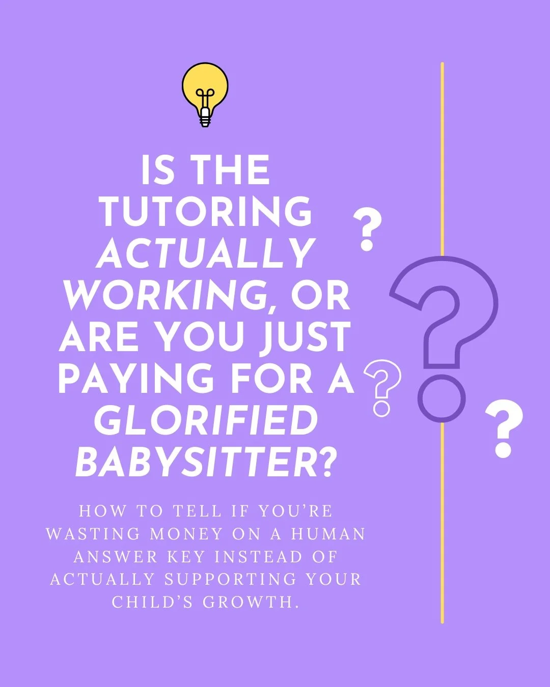 Most parents think they&rsquo;re hiring a teacher, but they end up with a babysitter who just watches their kid do a worksheet. 💔

I want to help you spot the difference before you sign up. I&rsquo;ve put together a list of the 5 essential questions