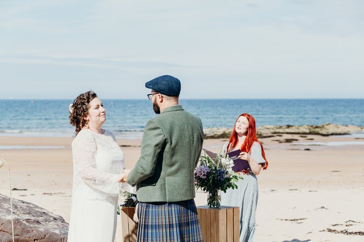   scotland beach wedding, scottish beach elopement, edinburgh elopement packages, scotland best elopement photographers, natural light elopement photography scotland, the elopement society, solen collet 