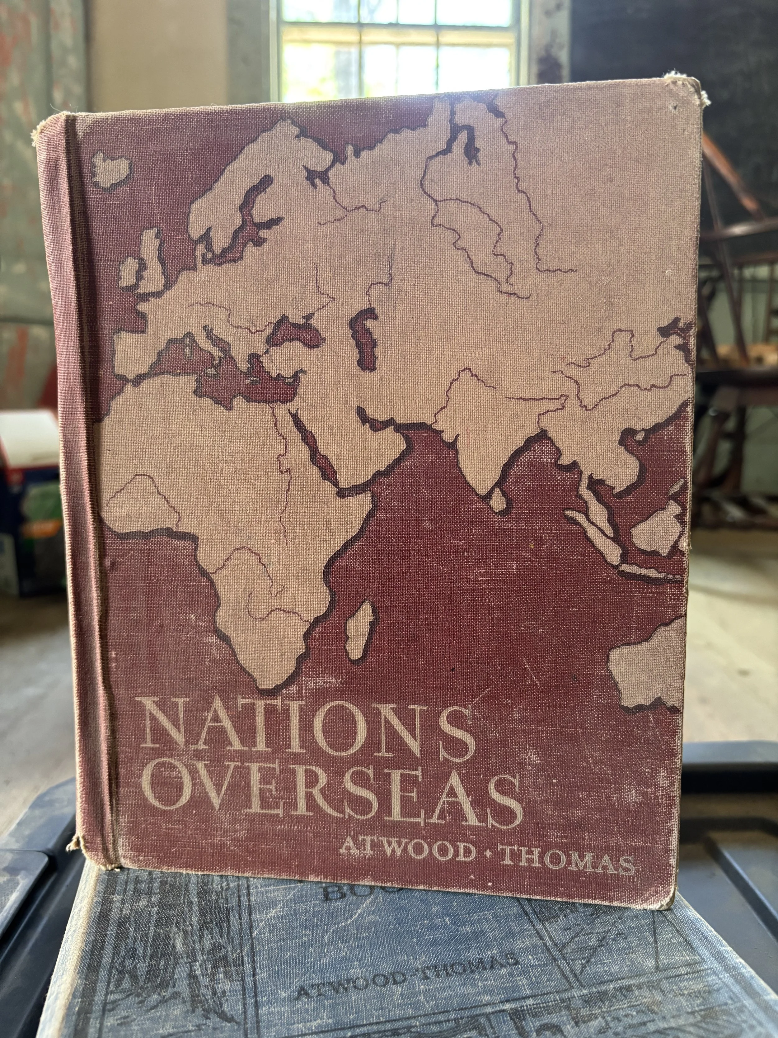 Nations Overseas 1948 textbook, Lincoln School, Mariaville, Maine