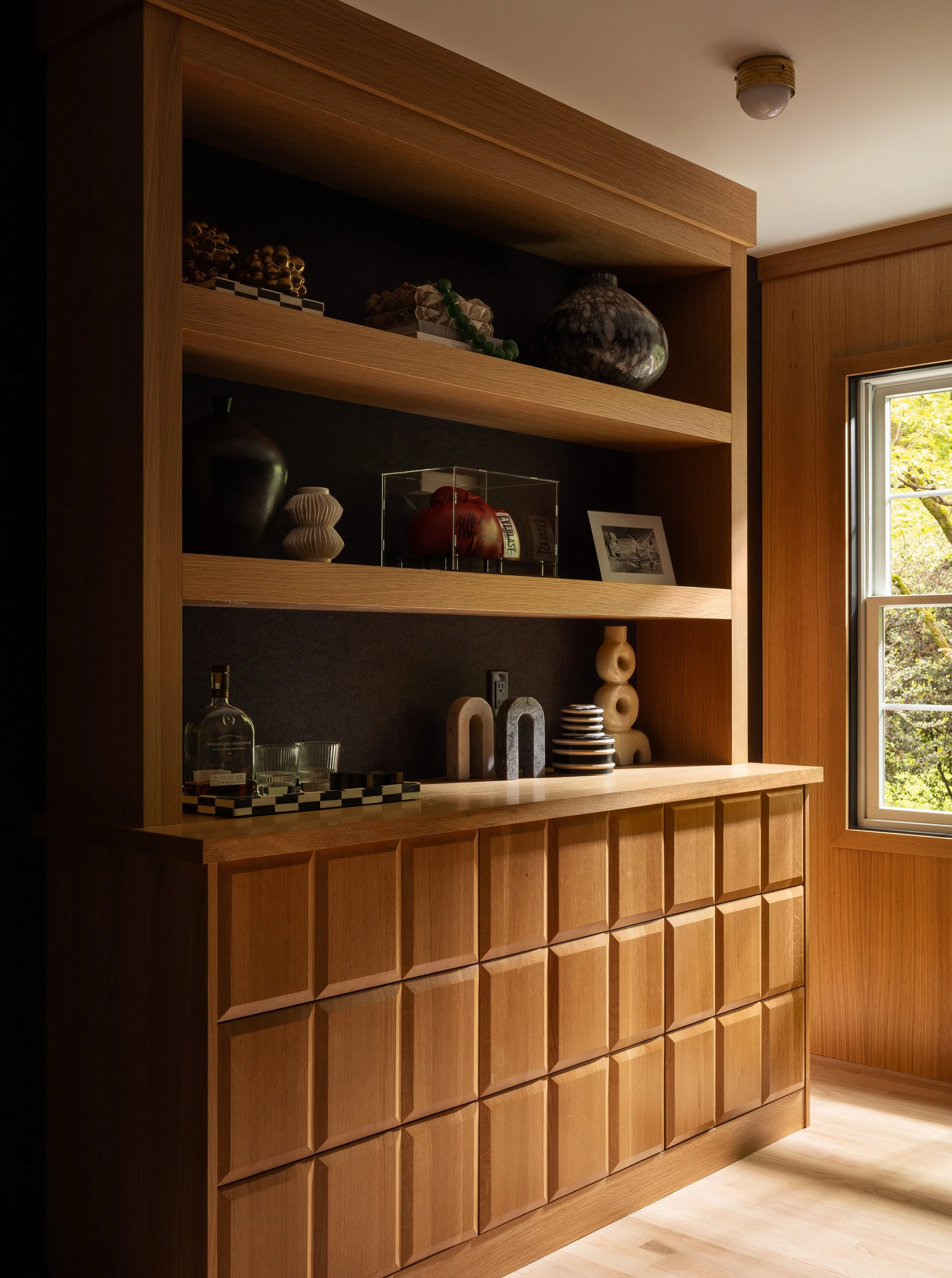 Custom Cabinetry unit fabricated in Lebanon, NJ by Cora Cabinetry. Custom built by Cora Cabinetry for a project in Bergen County, NJ.