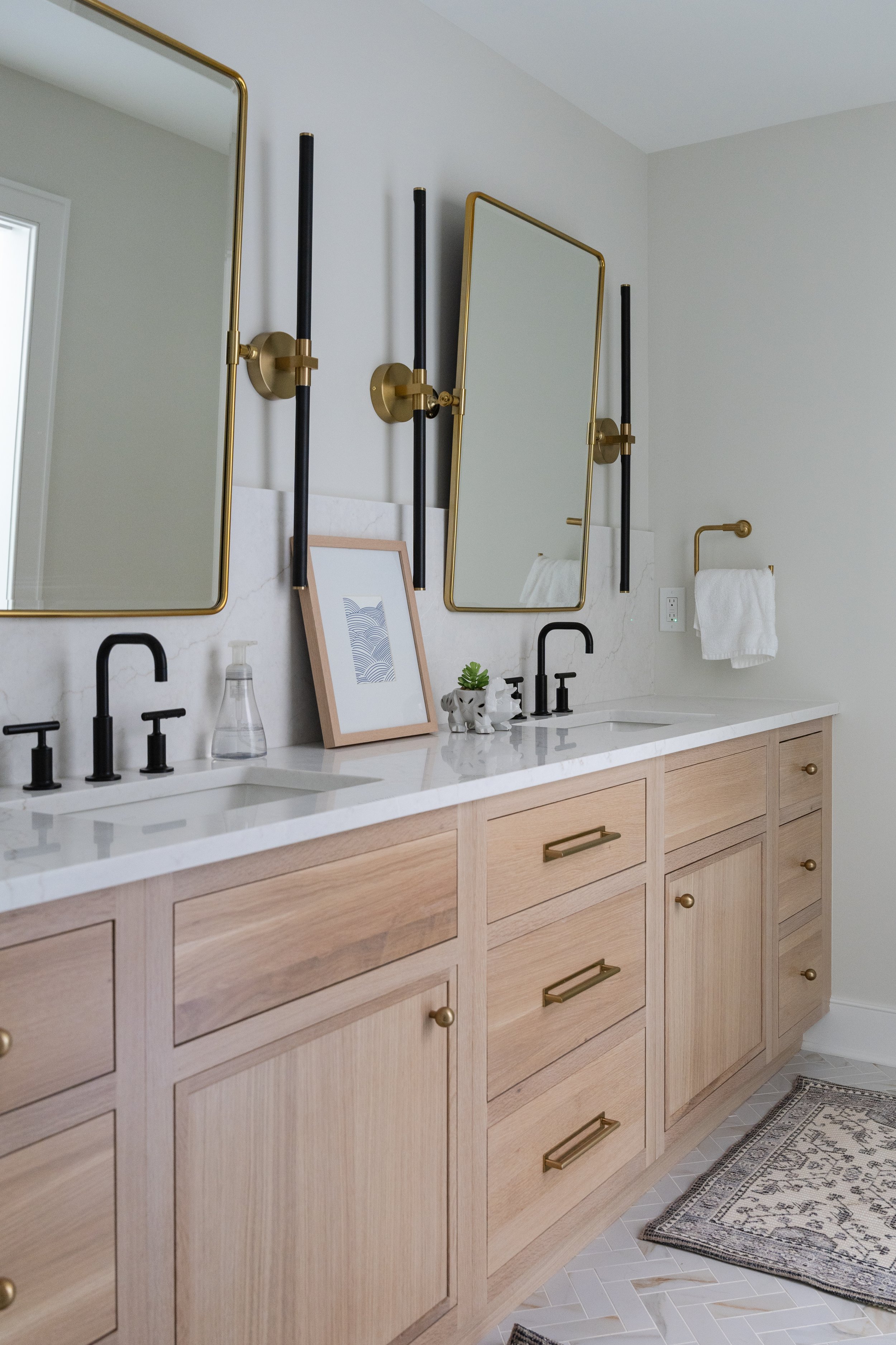 A bathroom fully renovated by Apex Home Design. Apex Home design is a New Jersey based remodeling company. Cabinetry by Cora Cabinetry.