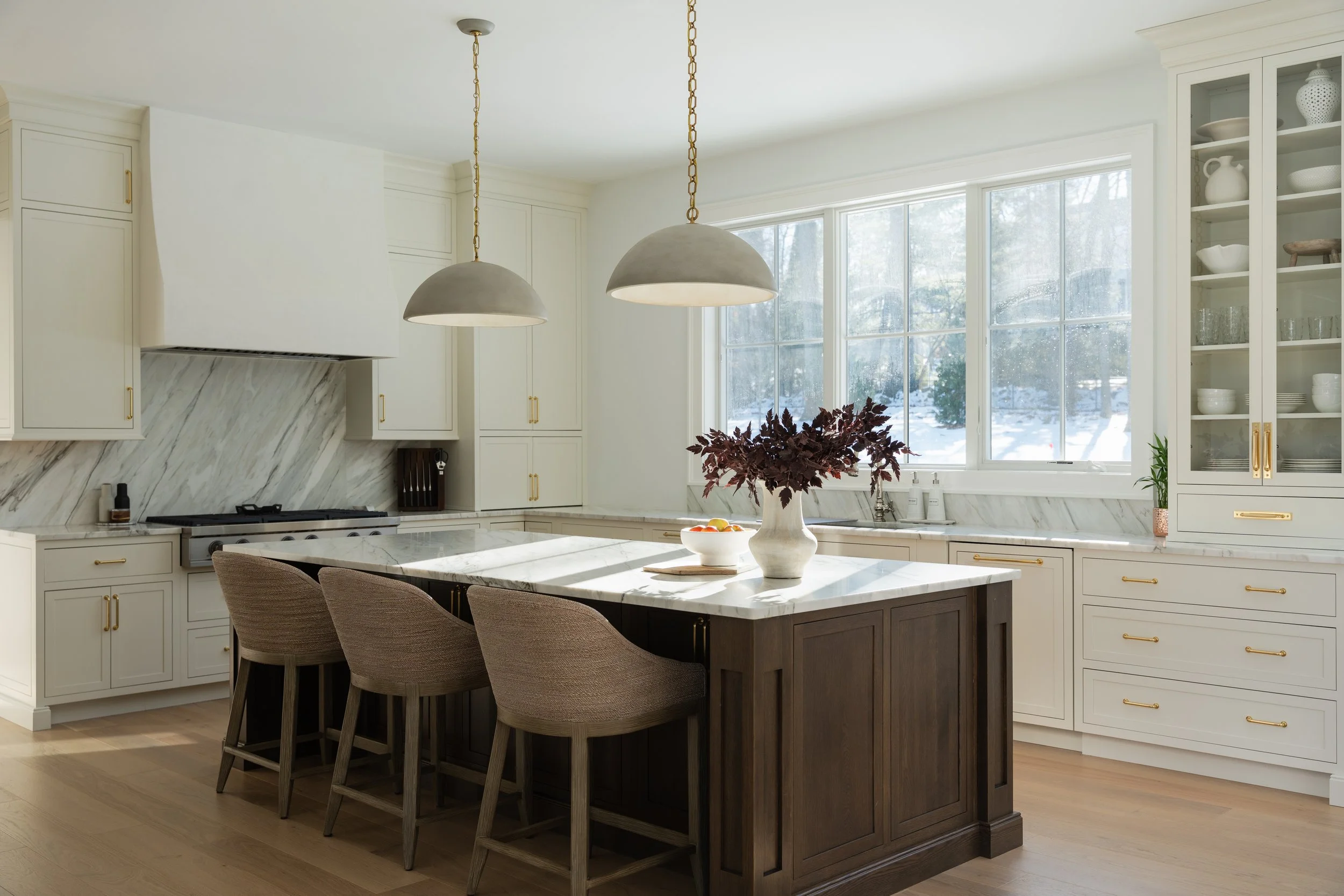 A remodeled kitchen, all cabinetry custom designed and built by Cora Cabinetry a New Jersey based cabinetry shop.