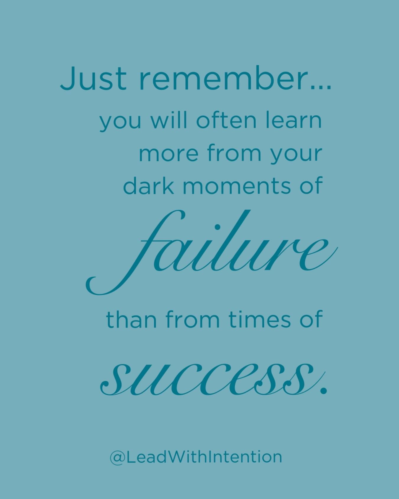 What is something that you learned from times you DIDN&rsquo;T succeed?

Failure is often our greatest teacher (if we&rsquo;re willing to learn) ✨

#Success #Failure #Growth #LeadWithIntention #EmotionalEndurance