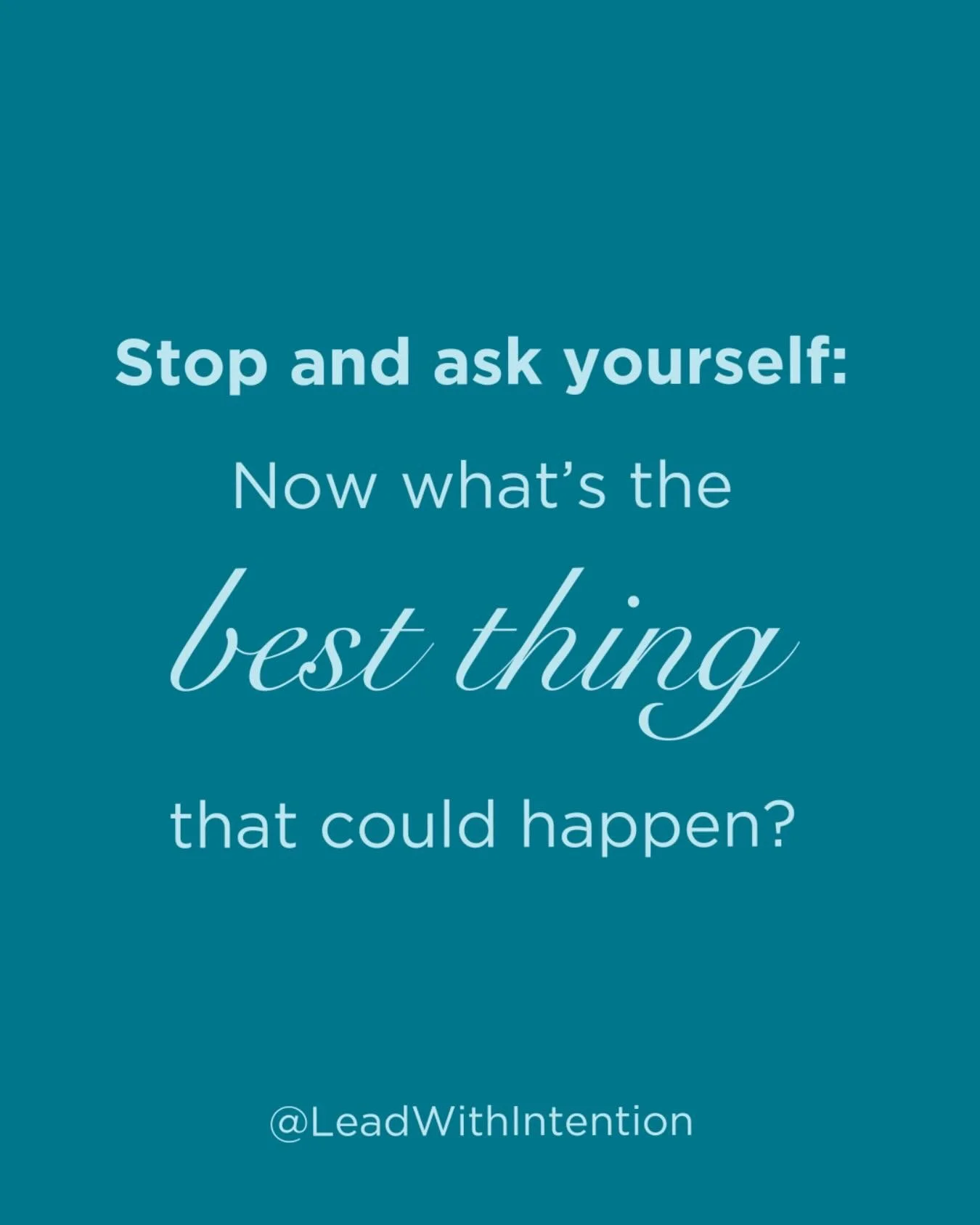 What if we intentionally chose to shift the question away from avoiding the WORST thing and seeking out the BEST thing that could happen? ✨

#Monday #Motivation #BestThing #LeadWithIntention #EmotionalEndurance