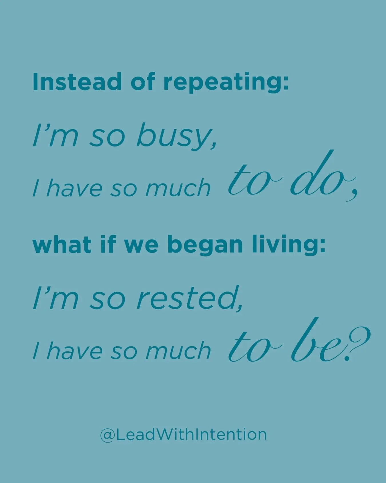 After a long day of travel yesterday and prepping for another conference starting tomorrow, I&rsquo;m saying this mantra on repeat&hellip;

#Busy #Rest #Recharge #LeadWithIntention #EmotionalEndurance