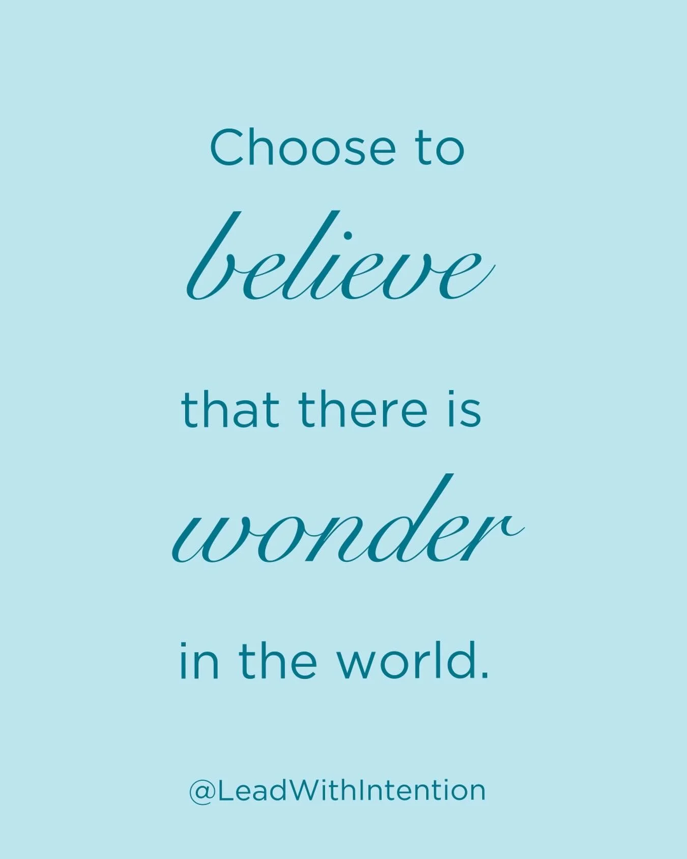 ✨ Find the glimmers ✨ Seek out wonder ✨ Choose to believe ✨

#Wonder #Glimmers #Believe #LeadWithIntention #EmotionalEndurance
