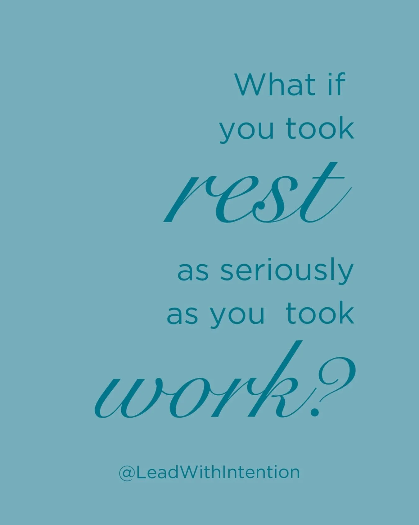We weren&rsquo;t designed to live at the speed of light 💥

What if we put the same level of focus, intention, and resources into when and how often we REST as we do to all of our work?

I can only imagine what might change&hellip;

If our very Creat