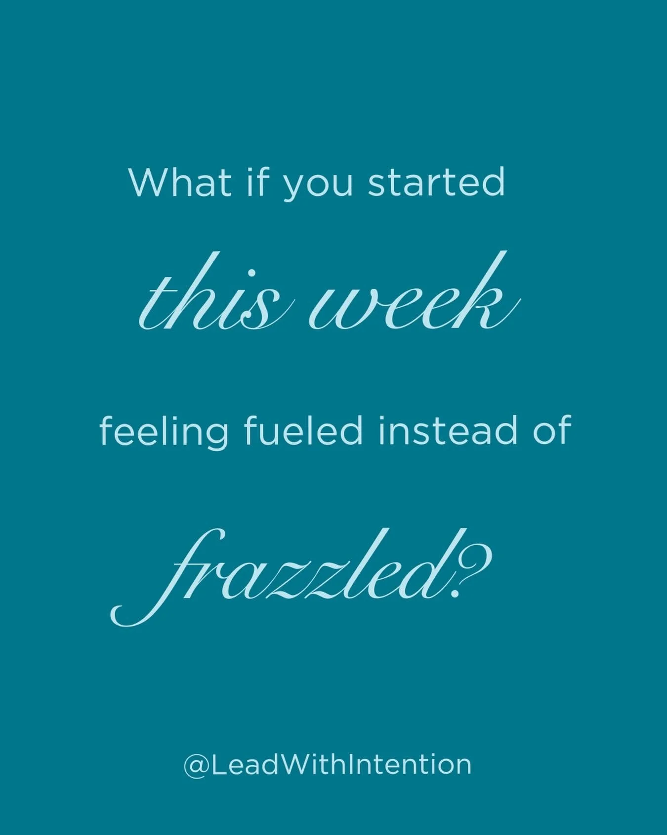 How do you want to feel on Friday at 6:00pm?

It all hinges on how you choose to start your week today!

More intention = less reaction

More focus = less distraction

More rest = less frazzled

Make Monday count ✨

#Monday #Goals #Peace #Focus #Emot
