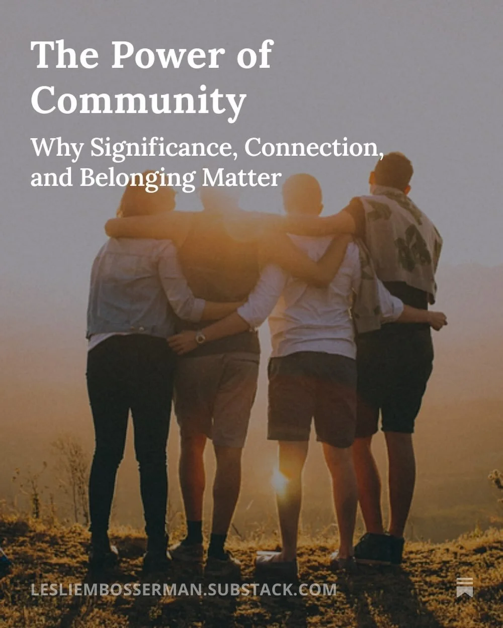 Our life is built on finding significance and belonging. We need to need each other. That&rsquo;s the power of community. 

For some, it&rsquo;s a close-knit family. For others, it&rsquo;s a group of friends that forge a bond closer than blood. 

It&