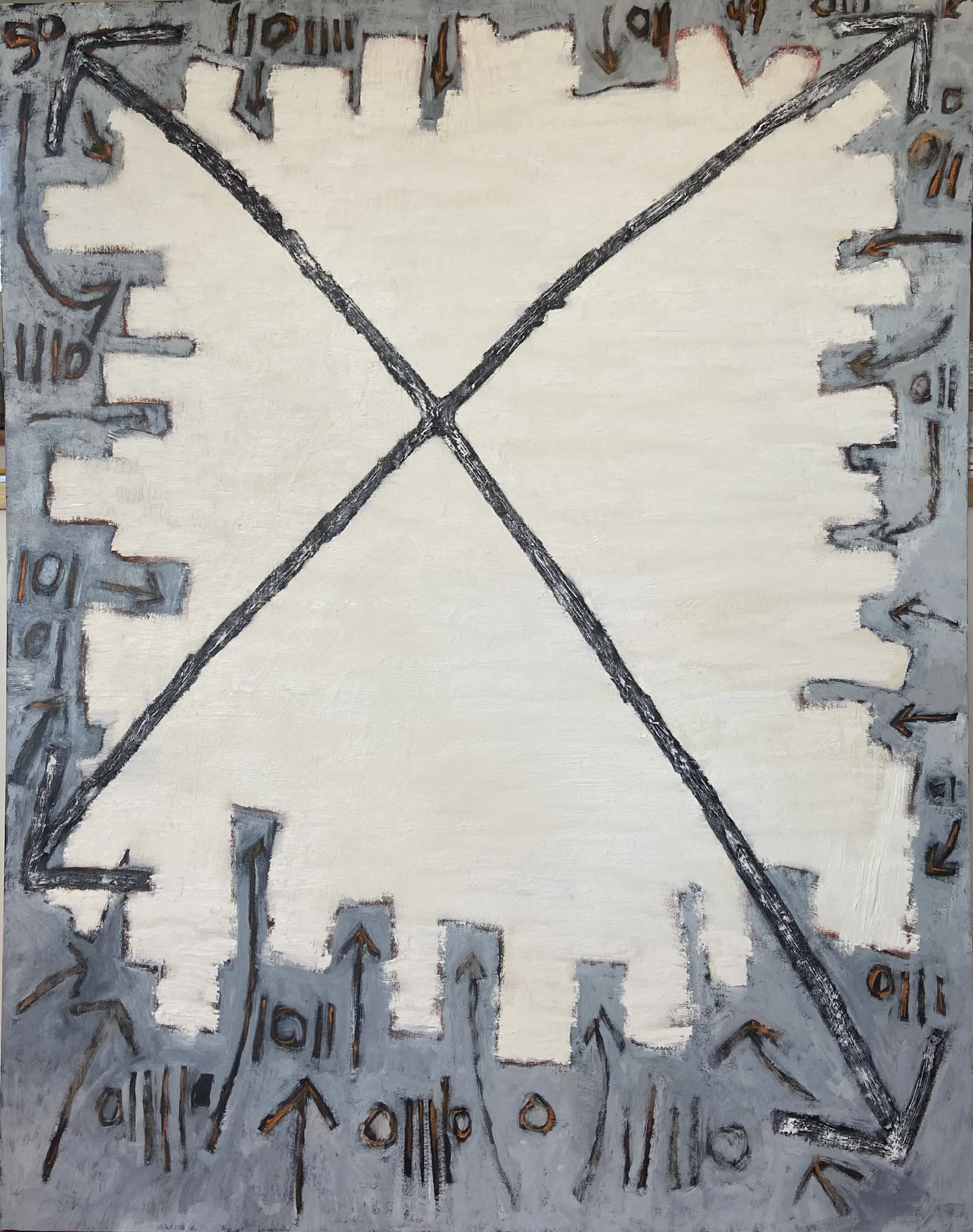 Myth of Progress (AI) No.8,
Charcoal on Paper