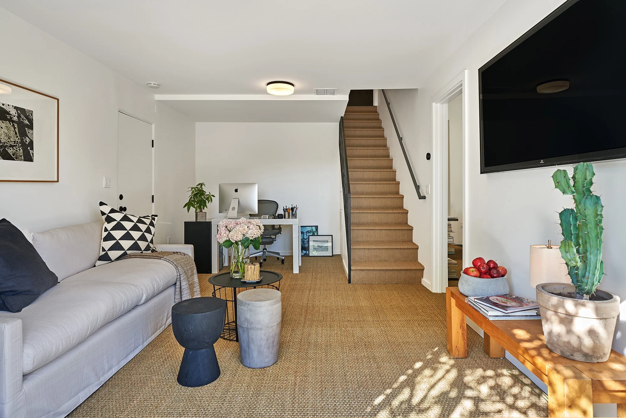 Balmer Basement Office/TV Room After