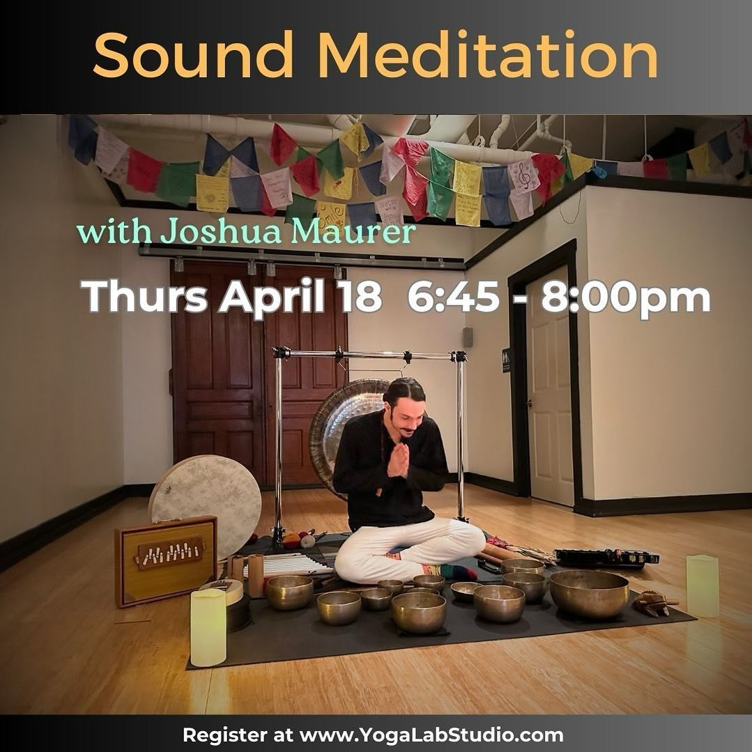 This Thursday! Sign up for Sound Meditation with Joshua! 
Thurs April 18, 6:45 - 8:00pm

Joshua&rsquo;s sound meditations include conversations around sound, spirituality, and consciousness, followed by a soundscape consisting of instruments such as 