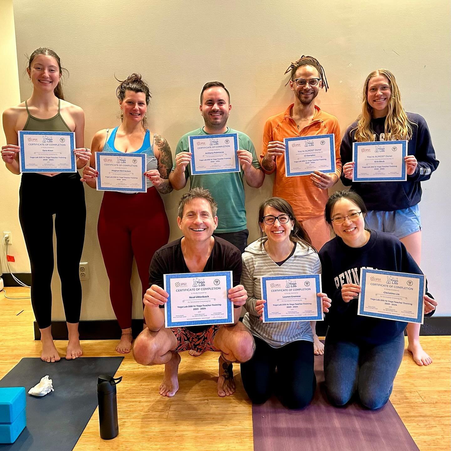 Congratulations to these AMAZING new yoga teachers who just graduated from our 200-Hr Yoga Teacher Training!!!!!! Give them a shoutout when you see them at the studio! 
🥳🎉🤩💕🙏

We&rsquo;re SO excited for this awesome crew and so proud of everythi