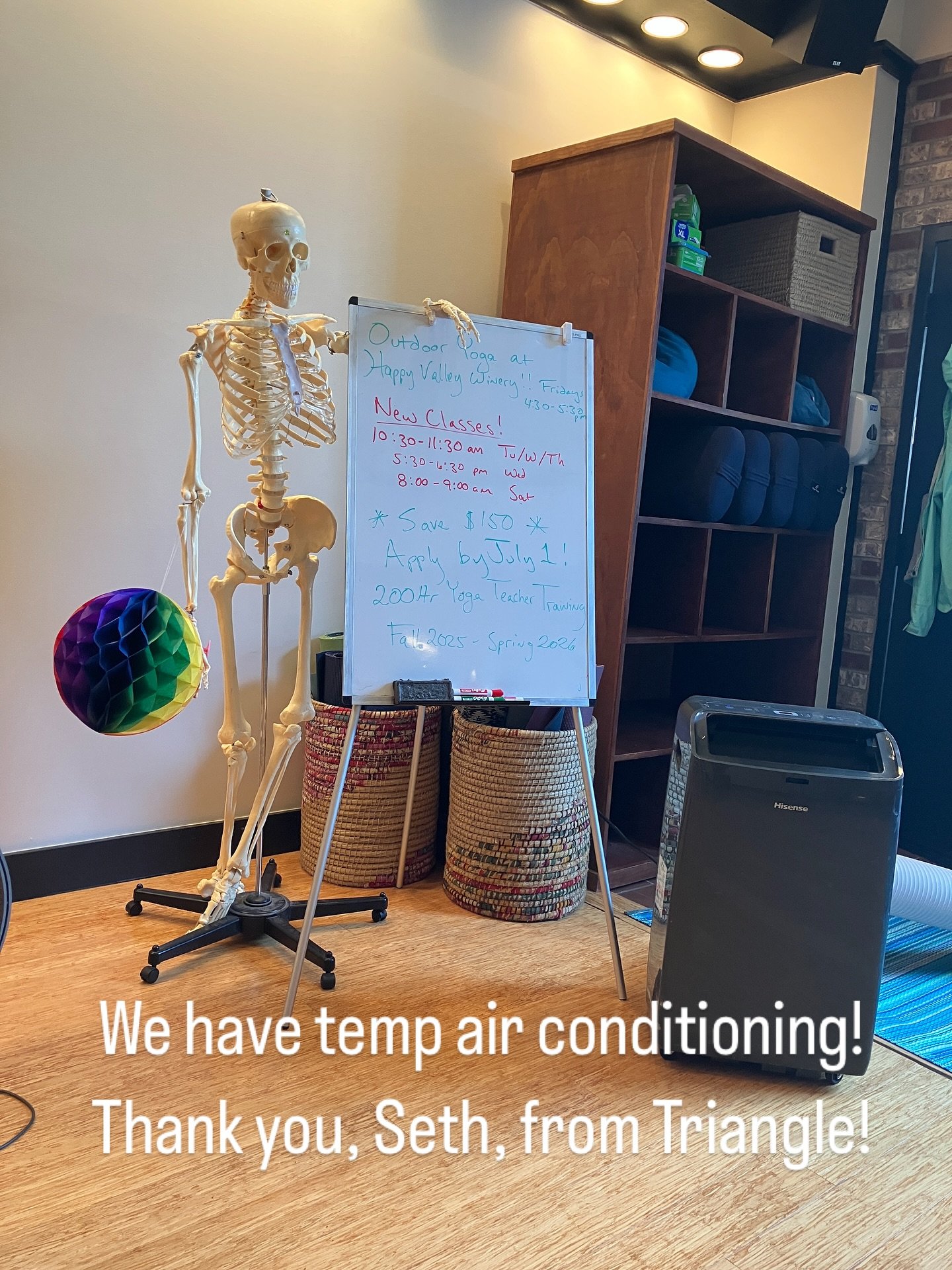 Summer is getting HOT outside while we&rsquo;re keeping it cool(er) inside. Thank you, Seth @triangle.hvac !!

#smartyoga #statecollegepa #happyvalleypa #downtownstatecollege #psuyoga #psufitness