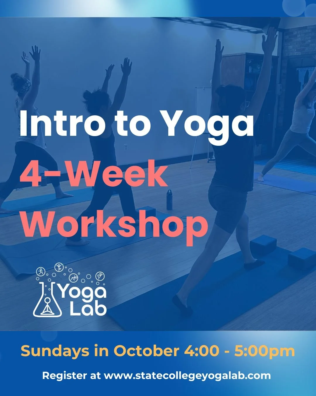 New to yoga? Get started with support! Intro to Yoga is just a week away!

Intro to Yoga is a 4-week workshop designed for individuals with little or no yoga experience. This small-class setting ensures individual attention and is an ideal way to lea