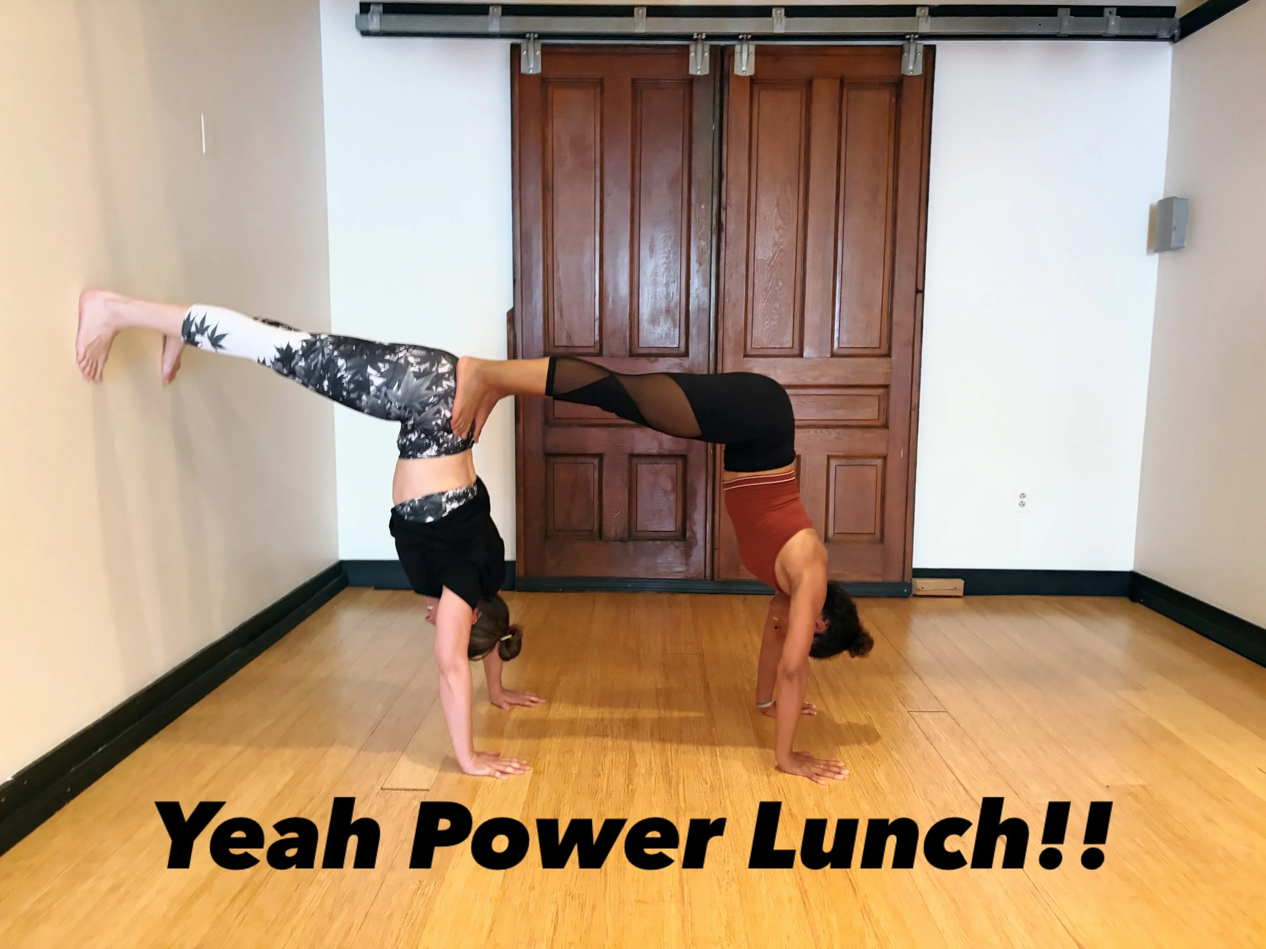 Play is the way!!!! 🤸&zwj;♀️ We had fun playing around in Power Lunch today with these Down Dogs on the Walls and on each other! Love how this crew is open to trying something new for the good of fun. 😊. 

#statecollegepa #happyvalleypa #downtownst