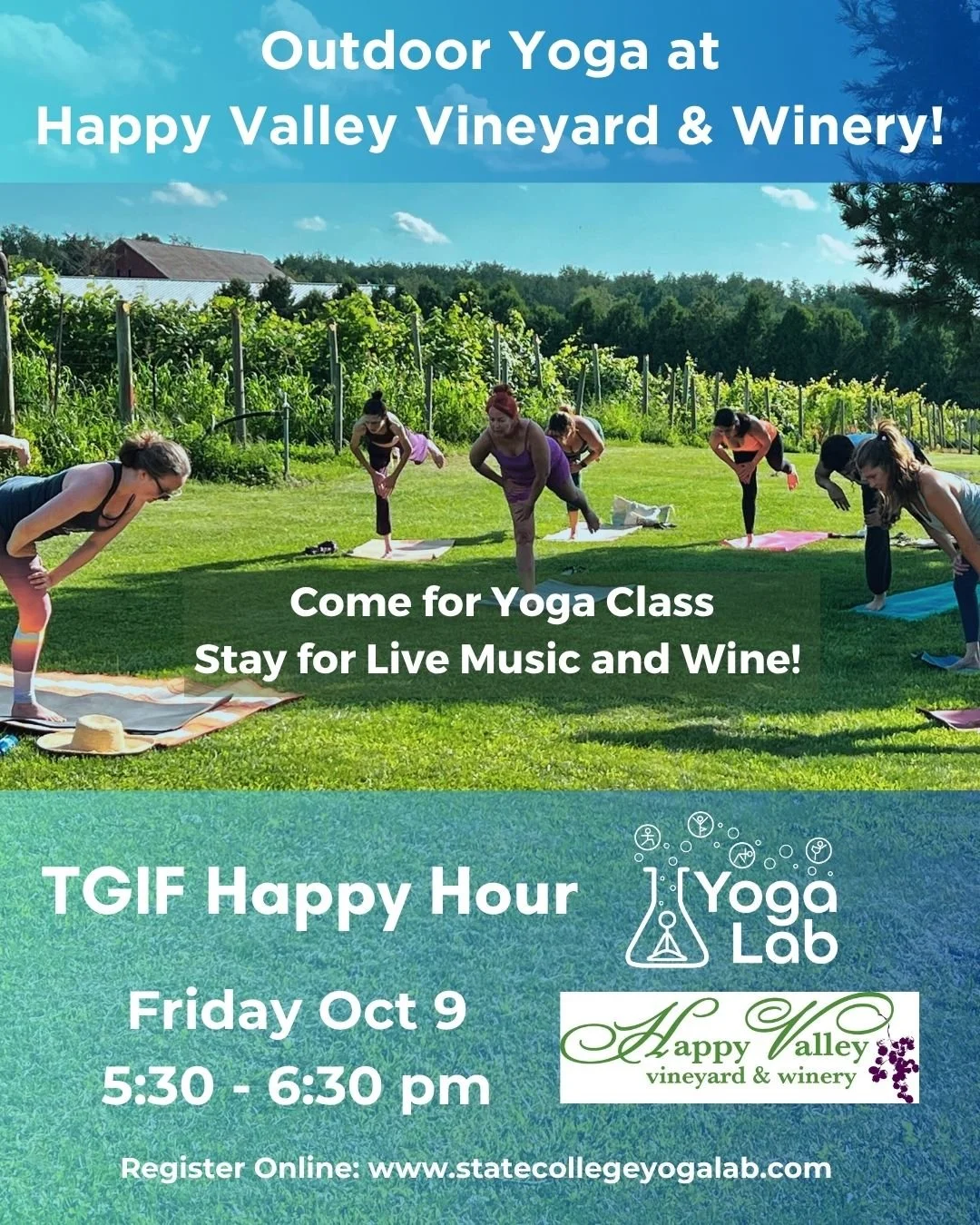 Outdoor Yoga at Happy Valley Winery