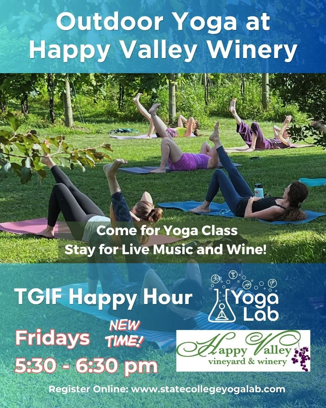 Outdoor Yoga at Happy Valley Winery