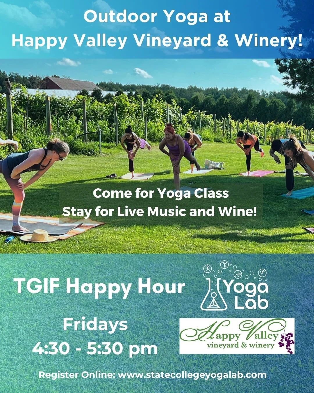 Outdoor Yoga at Happy Valley Winery