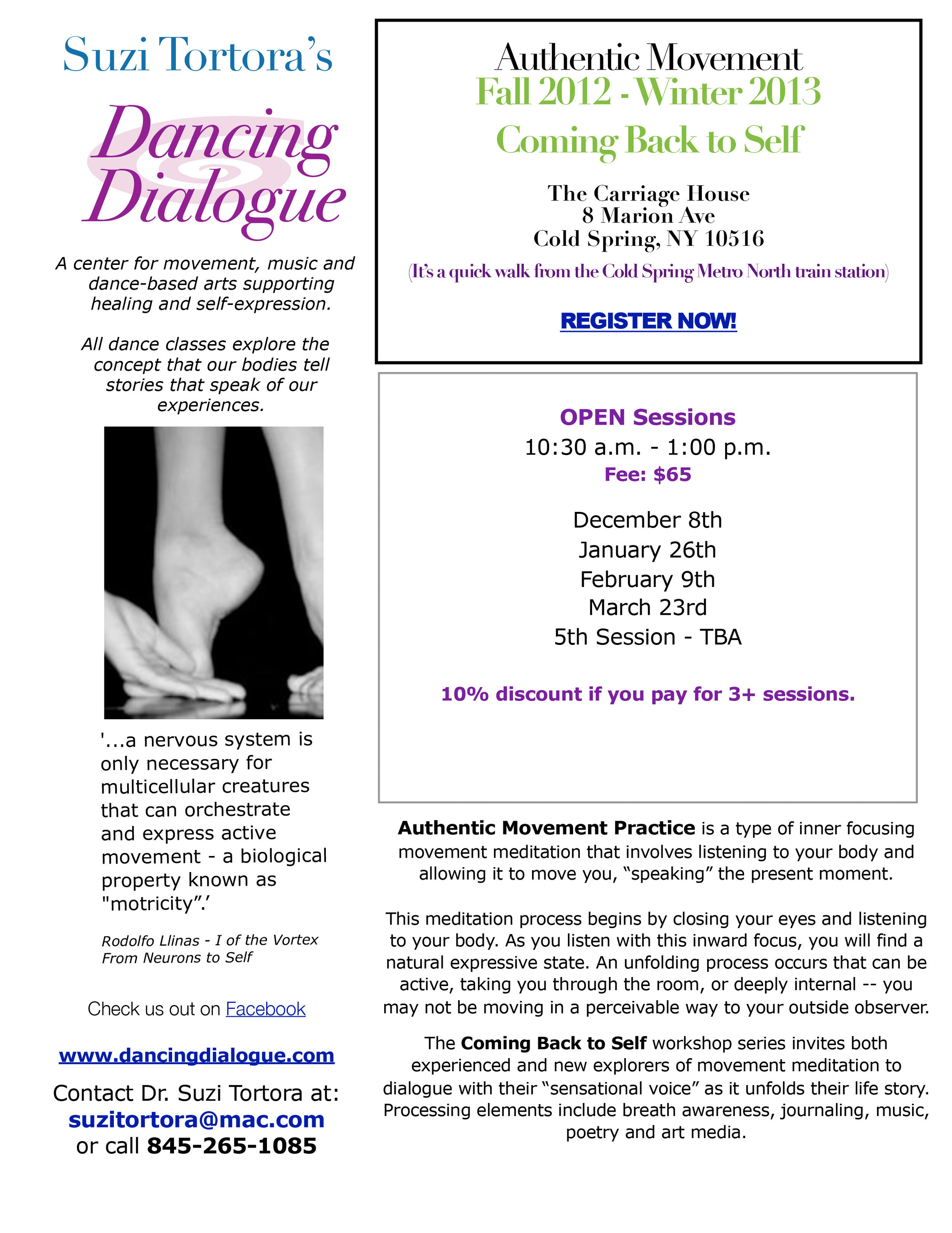 Authentic Movement Workshop | Fall 2012 – Winter 2013 (Cold Spring)