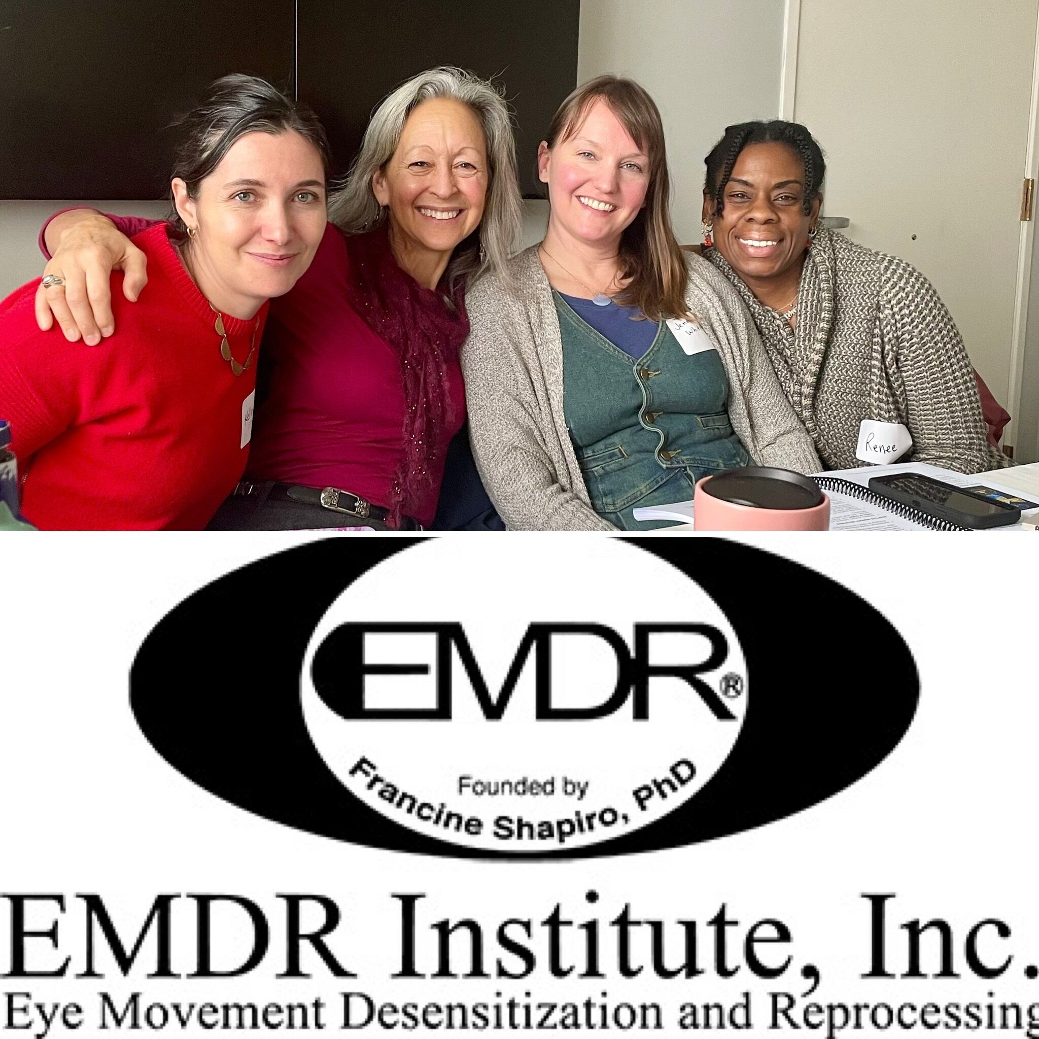 Thrilled to announce Suzi, Kelley, Jenn and Renee have completed 50 hours of basic training in EMDR! Eye Movement Desensitization and Reprocessing (EMDR) is a form of psychotherapy that is designed to alleviate the distress associated with traumatic 