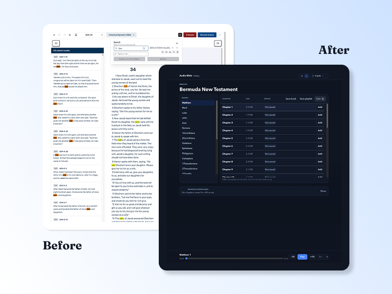 before and after ui examples