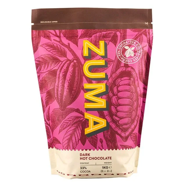 Zuma Dark Hot Chocolate - 1kg Resealable Bag
