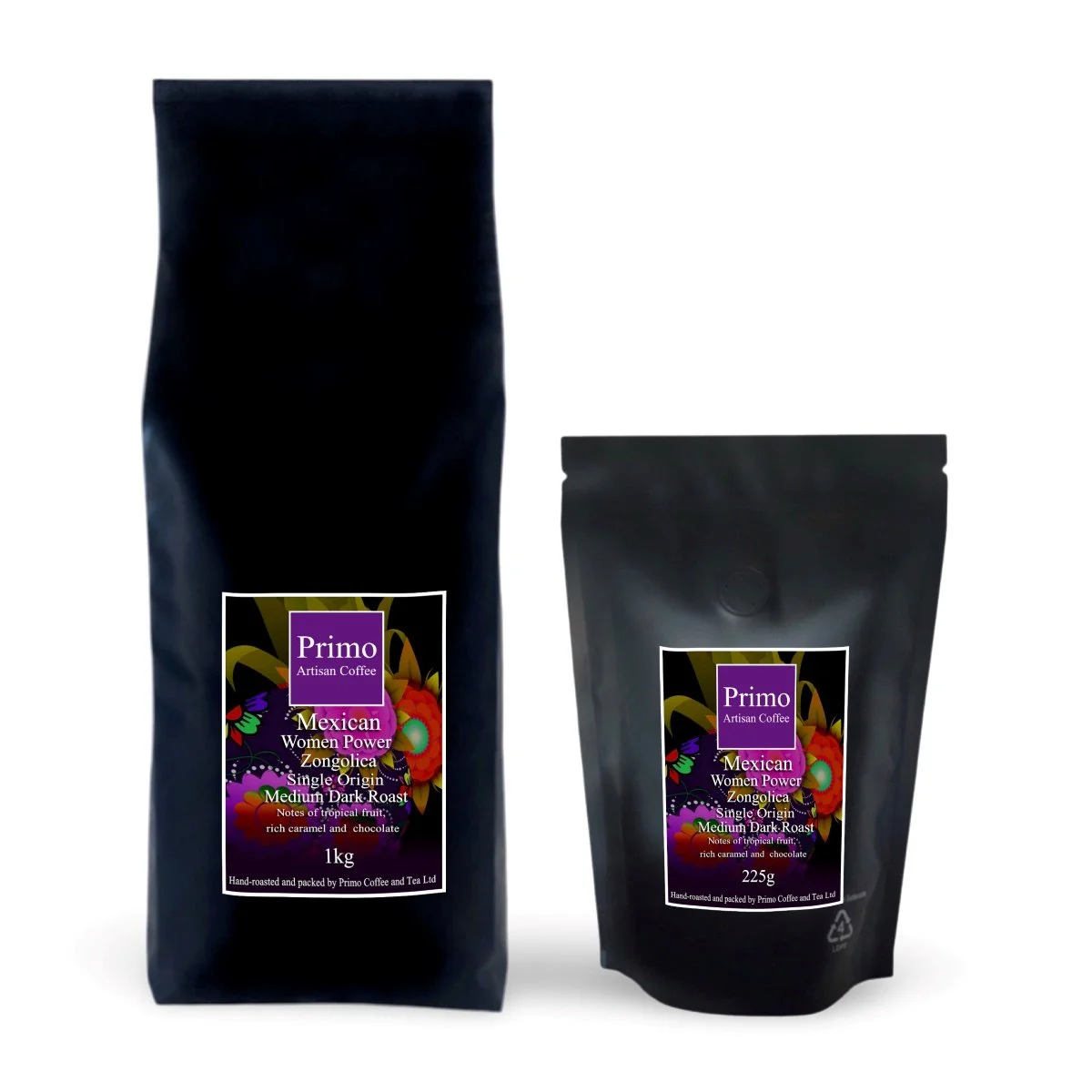 Mexican Zongolica Women Power Coffee-Single Origin - medium dark roast - 1kg and 225g black bags.jpg