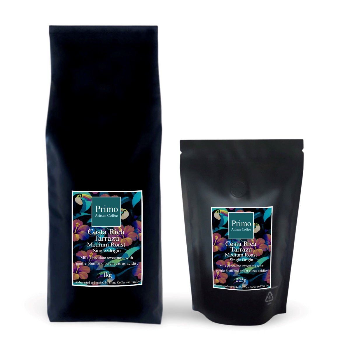 Costa Rica-Tarraz-Medium Roast-Single Origin-1kg and 225g black bags-Primo Coffee.jpg