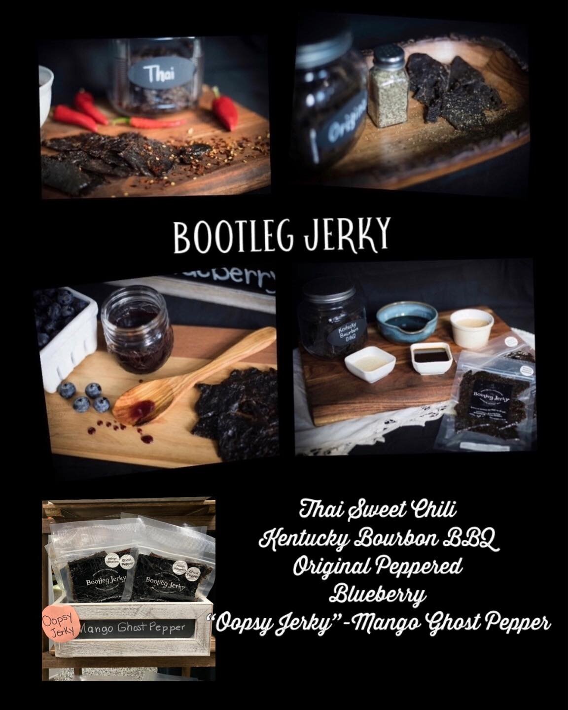 Stop by for the top 4 flavors of Bootleg Jerky at MoMo&rsquo;s Cheesecakes and maybe grab a bag of the &ldquo;Oopsy&rdquo; flavor as well. 😊