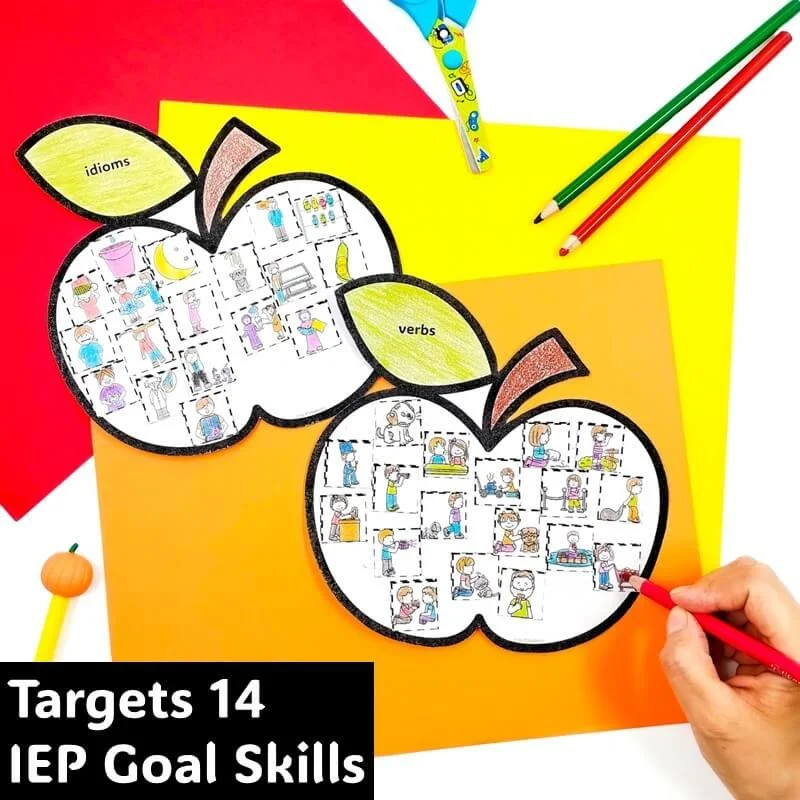 ten apples up on top speech therapy activities