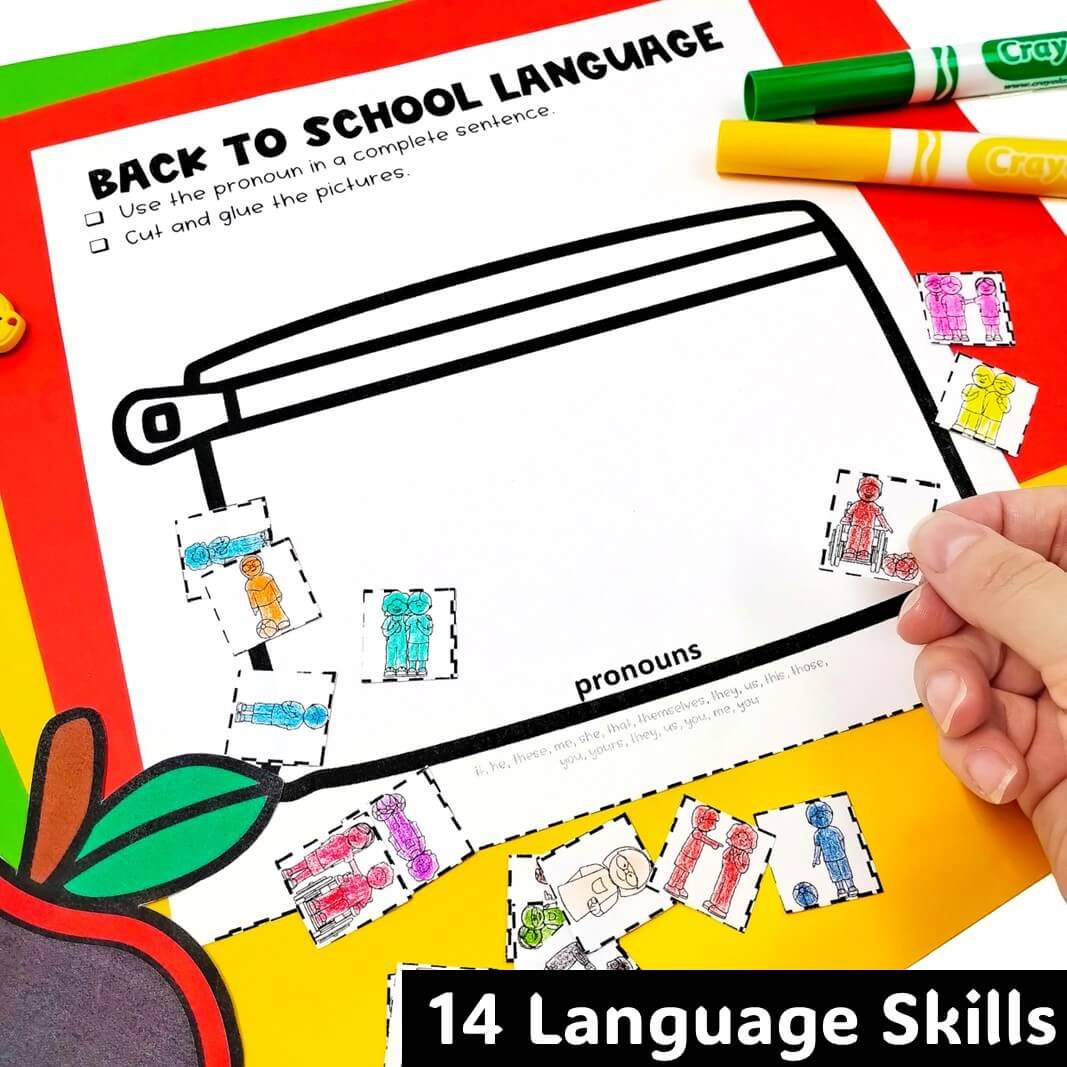 speech and language therapy fall worksheets