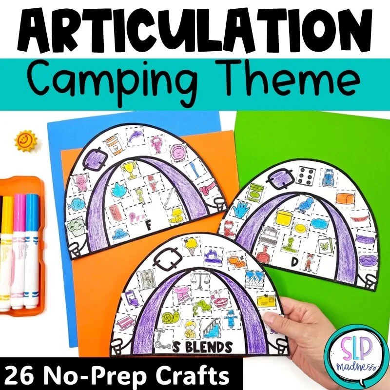 camping speech therapy articulation crafts