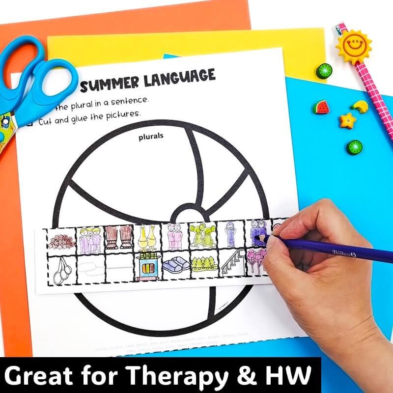 summer speech and language packets crafts