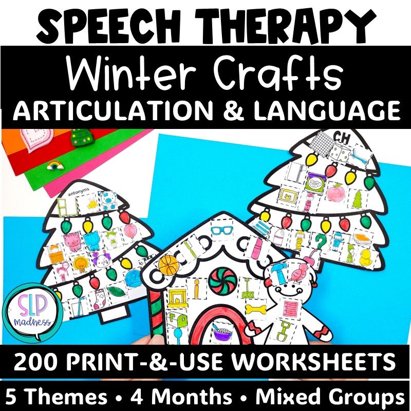 winter speech therapy crafts