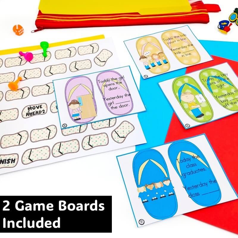 past tense game summer grammar activities