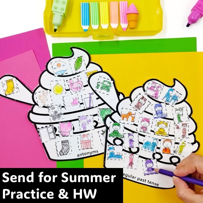 speech esy activities and worksheets summer therapy