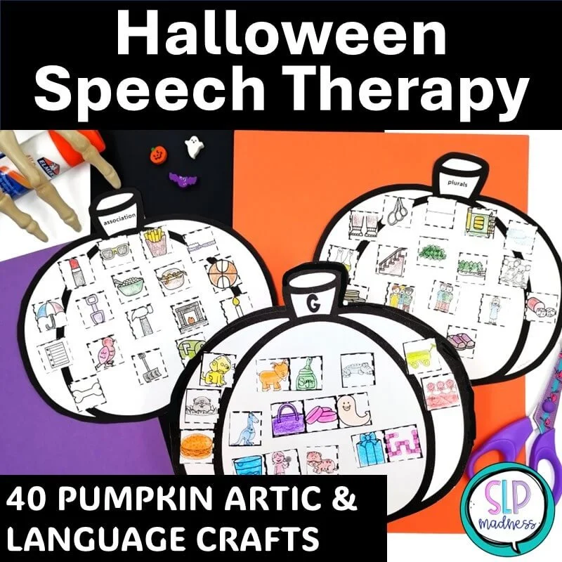 October Pumpkins Speech and Language Therapy Activities Articulation Coloring Sheets Crafts