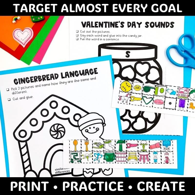 winter speech therapy activities and crafts for group therapy