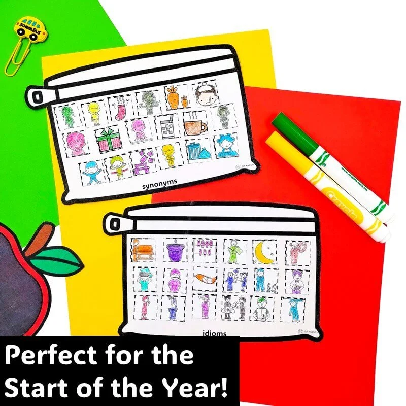 September speech therapy activities back to school language
