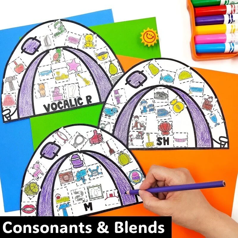 camping SUMMER speech therapy articualtion activities