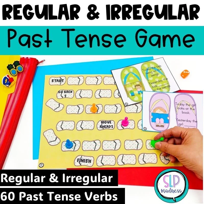 summer speech therapy past tense verbs game