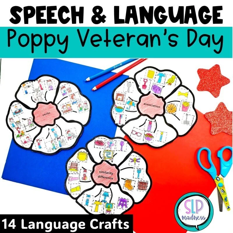 veterans day speech therapy activities
