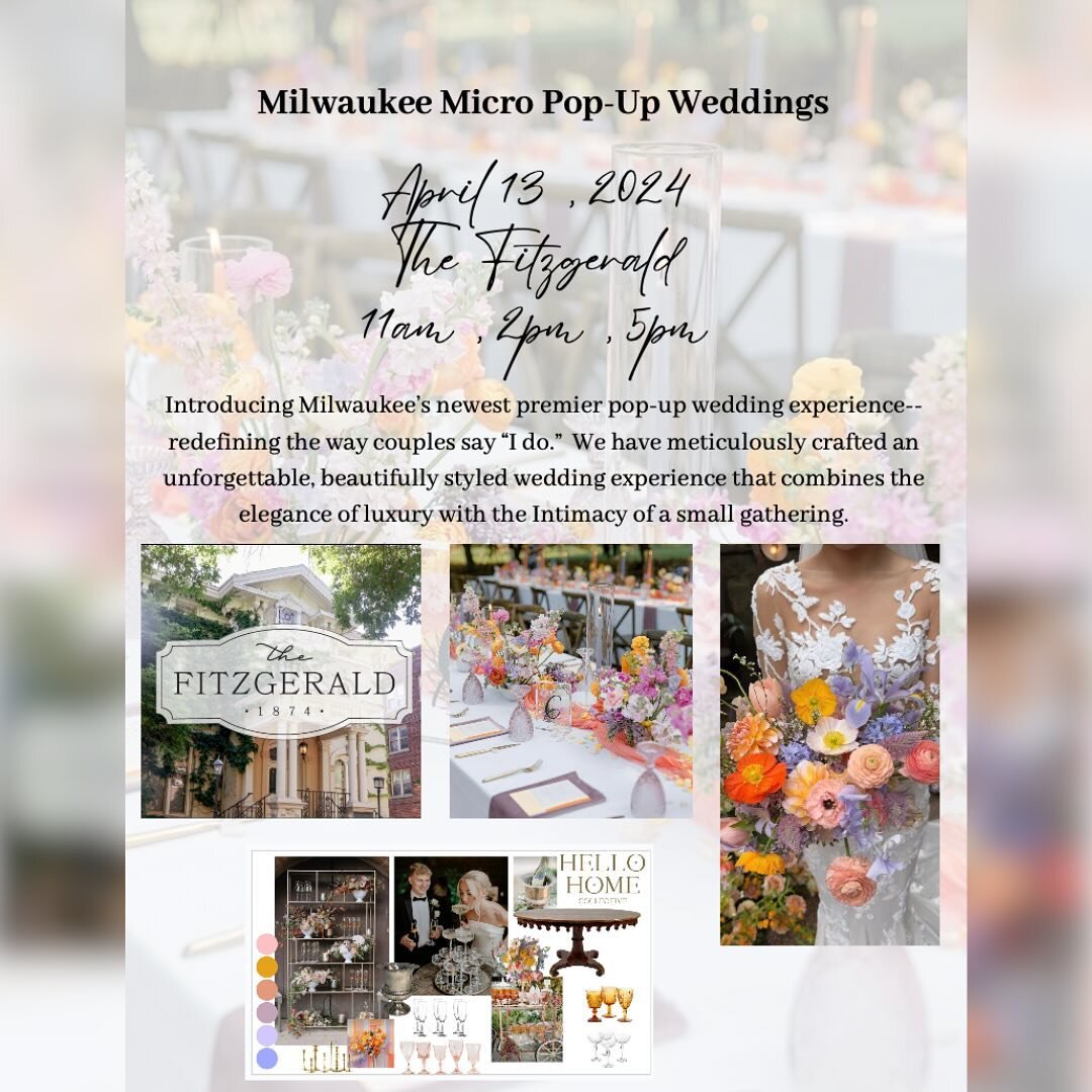 Did someone say MICRO POP-UP WEDDINGS? 💍 Enjoy a beautifully styled, elegant, and luxurious wedding with 20 of your closest friends and family at The Fitzgerald on April 13th!

Head to the link in our bio for more info ✨