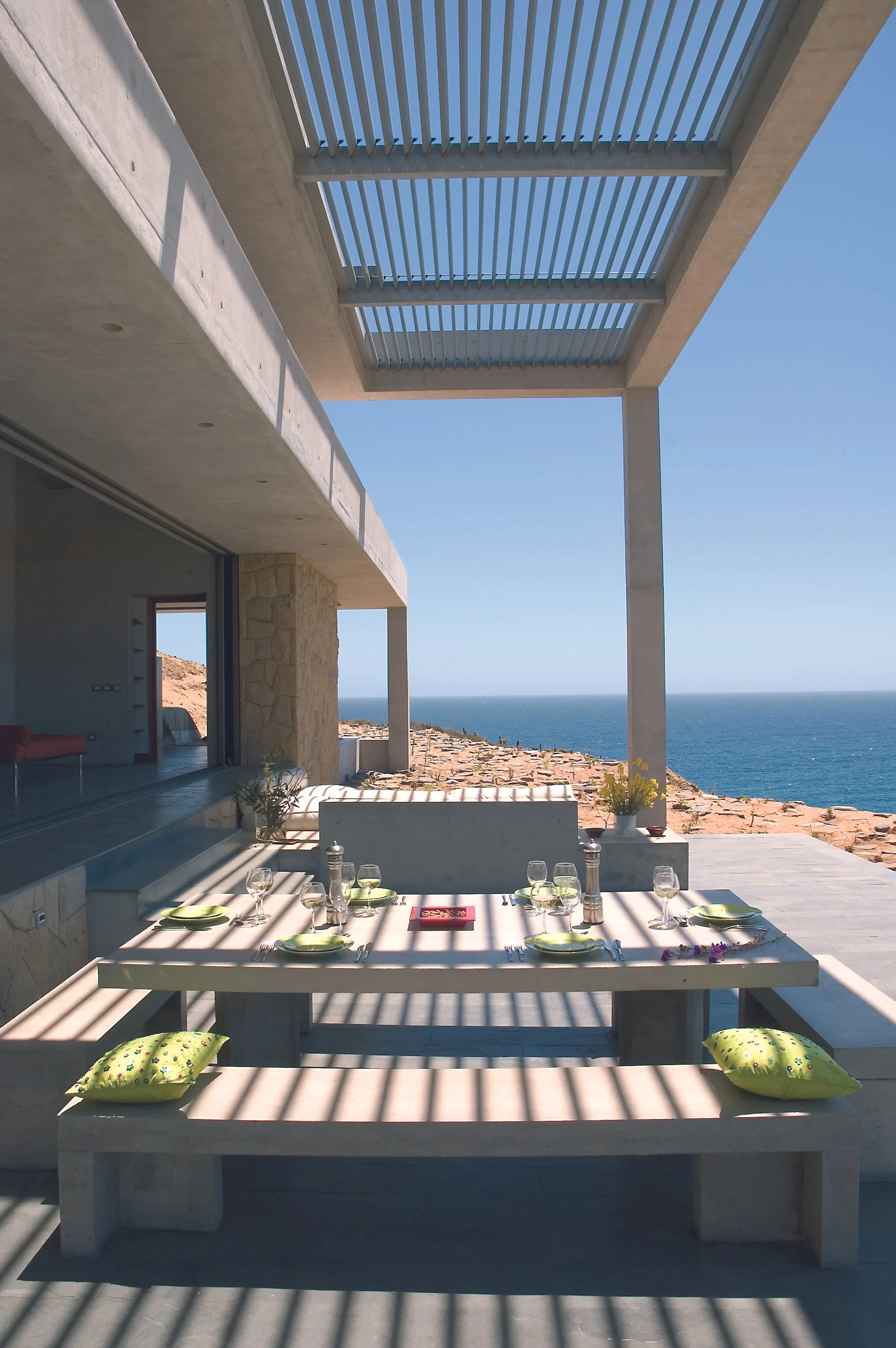 Terraza de Casa PA frente al mar