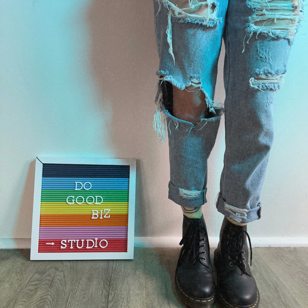Natalie Brite, founder of DoGoodBiz Studio, a Portland-based ethical branding and web design studio