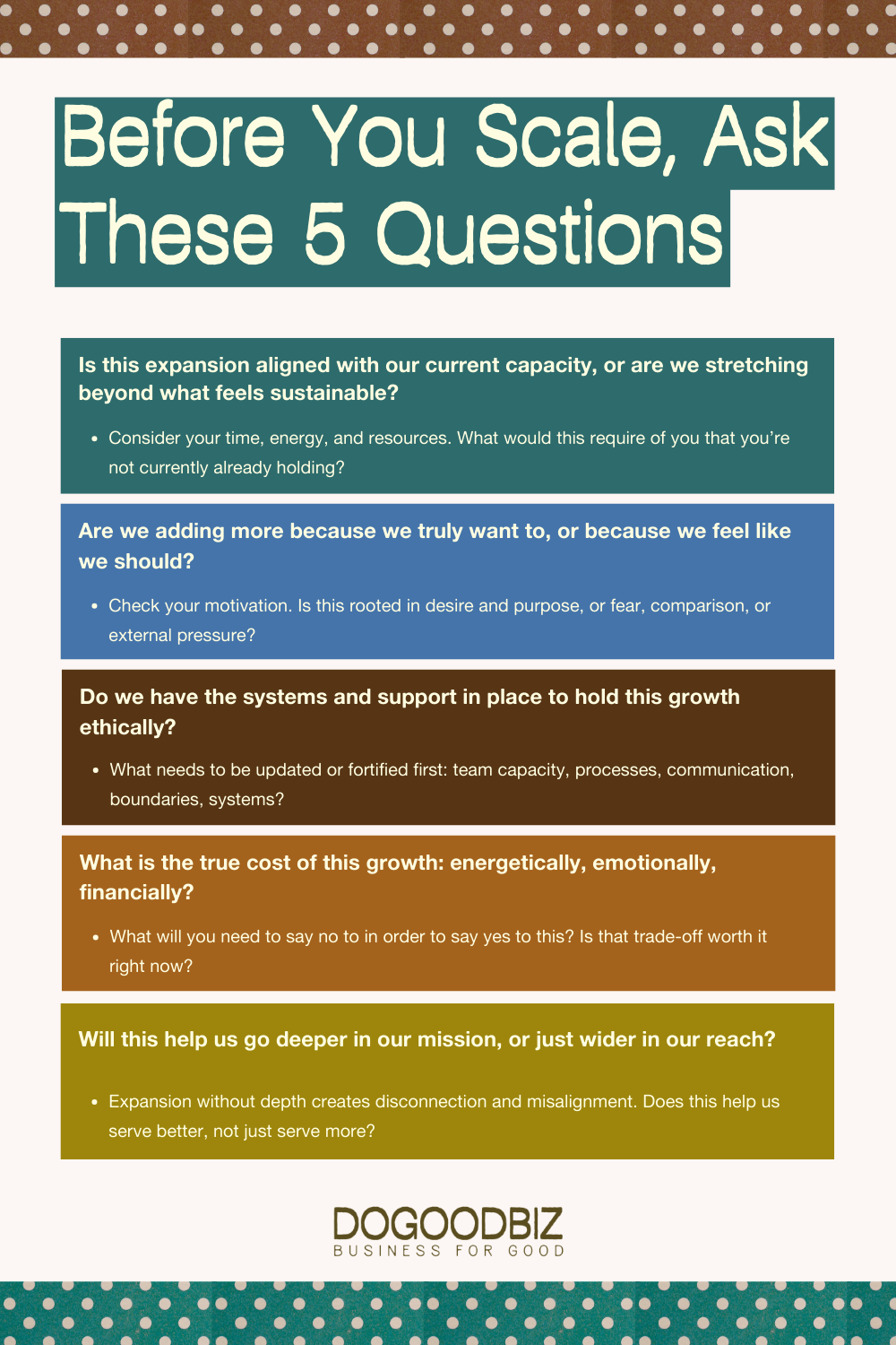 Before You Scale — Ask These 5 Questions