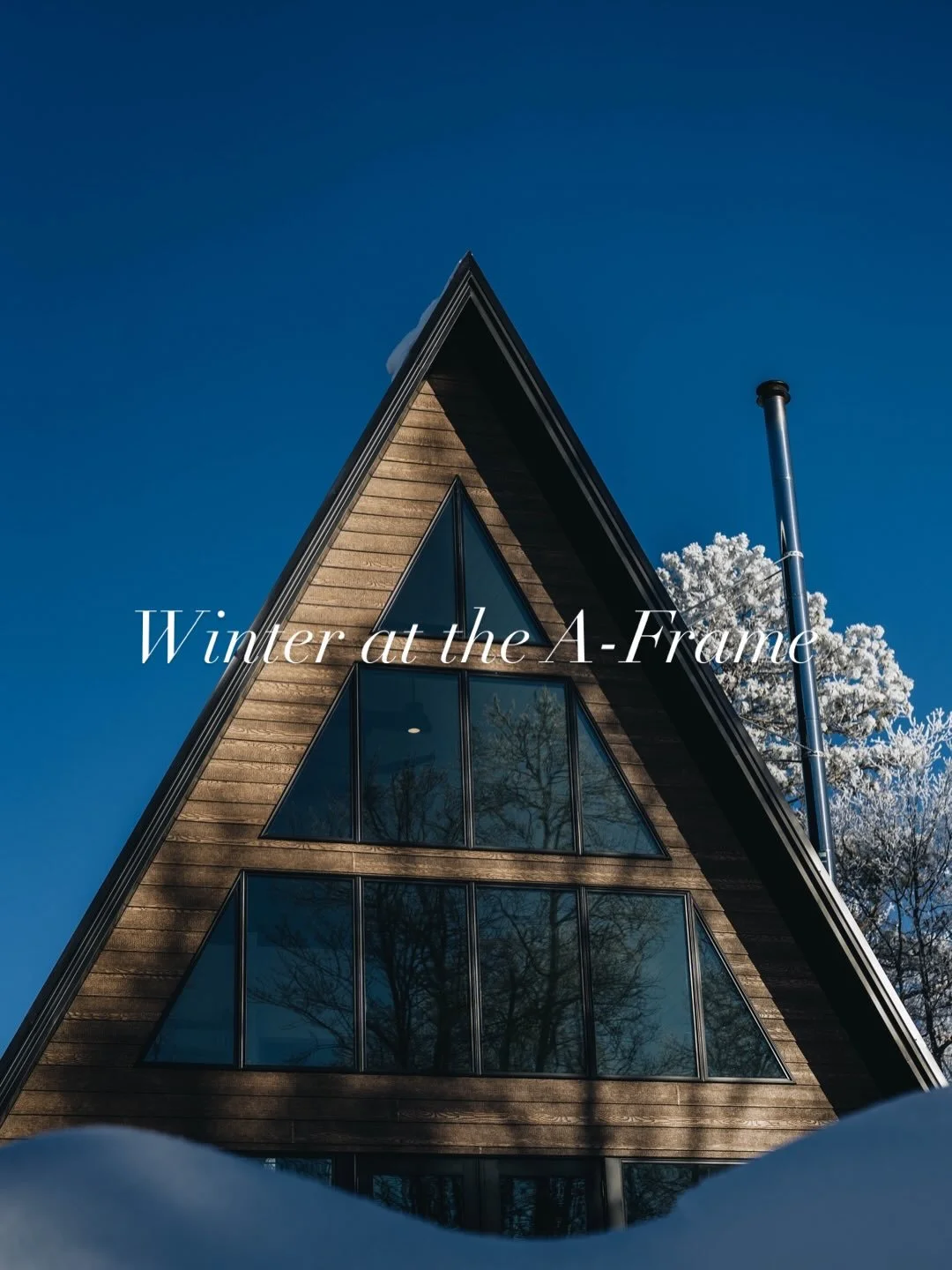 Winter itinerary for a stay at the A-Frame.

Day 1: Arrive at Northwoods 
- Arrive, unpack, have warm drinks and a snack board (cheese/crackers/fruit) while exploring the cabin.
- Simple dinner at the cabin (soup + grilled cheese).
- Evening around t